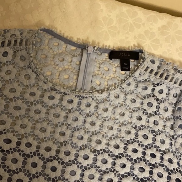 J. Crew eyelet blouse top zip closure NEW Womens - Picture 3 of 6